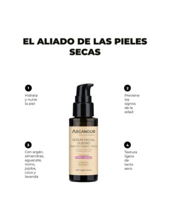 Sérum facial oleoso para piel normal y seca